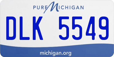MI license plate DLK5549