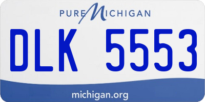 MI license plate DLK5553