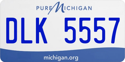 MI license plate DLK5557