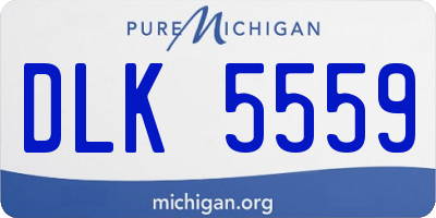 MI license plate DLK5559