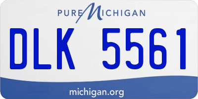 MI license plate DLK5561