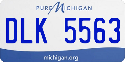 MI license plate DLK5563