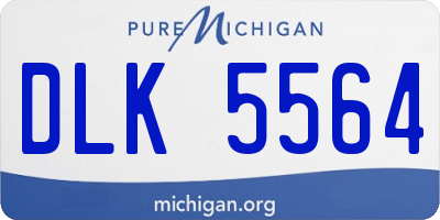 MI license plate DLK5564