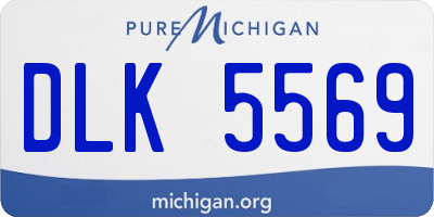 MI license plate DLK5569