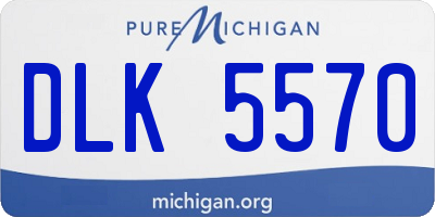 MI license plate DLK5570
