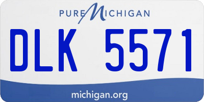 MI license plate DLK5571