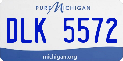 MI license plate DLK5572