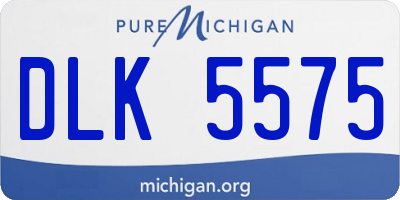 MI license plate DLK5575