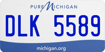 MI license plate DLK5589