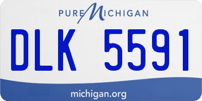 MI license plate DLK5591