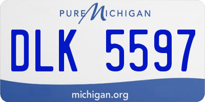 MI license plate DLK5597