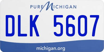 MI license plate DLK5607