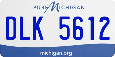 MI license plate DLK5612