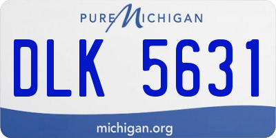 MI license plate DLK5631
