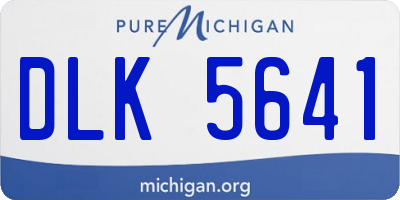 MI license plate DLK5641