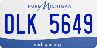 MI license plate DLK5649
