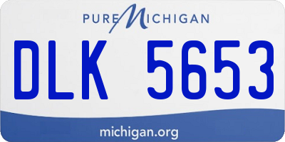 MI license plate DLK5653