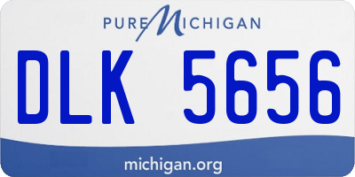 MI license plate DLK5656