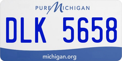 MI license plate DLK5658