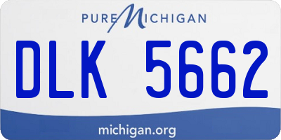 MI license plate DLK5662