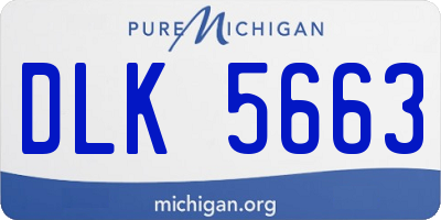 MI license plate DLK5663