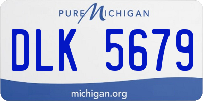 MI license plate DLK5679