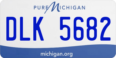 MI license plate DLK5682