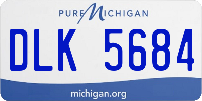 MI license plate DLK5684