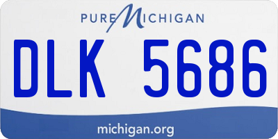 MI license plate DLK5686