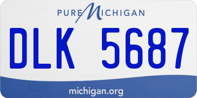 MI license plate DLK5687