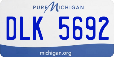 MI license plate DLK5692