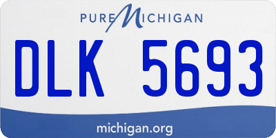 MI license plate DLK5693