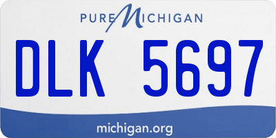 MI license plate DLK5697