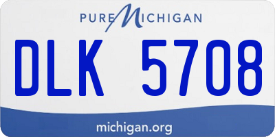 MI license plate DLK5708
