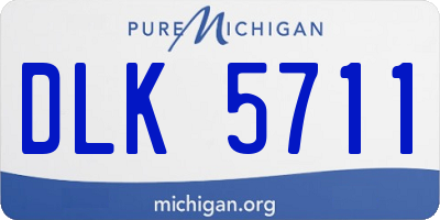 MI license plate DLK5711