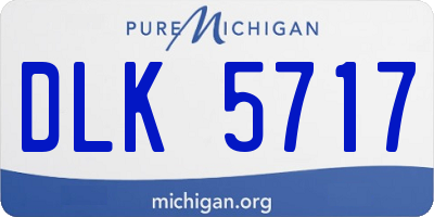 MI license plate DLK5717