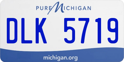 MI license plate DLK5719