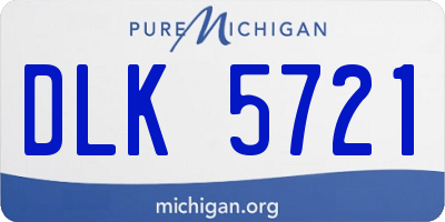 MI license plate DLK5721