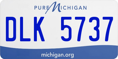 MI license plate DLK5737