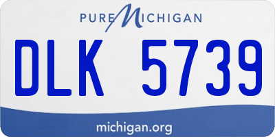 MI license plate DLK5739