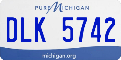 MI license plate DLK5742
