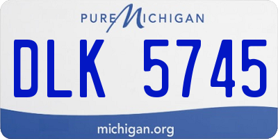 MI license plate DLK5745