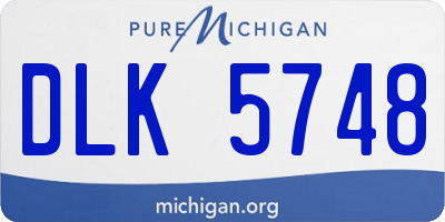 MI license plate DLK5748