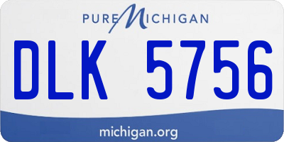MI license plate DLK5756