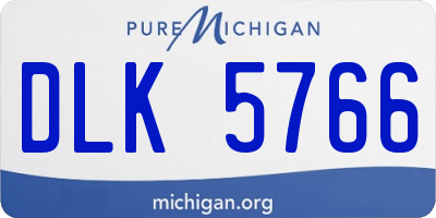 MI license plate DLK5766