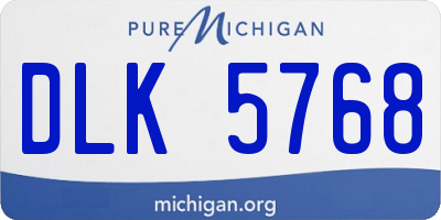 MI license plate DLK5768