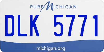 MI license plate DLK5771