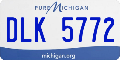 MI license plate DLK5772