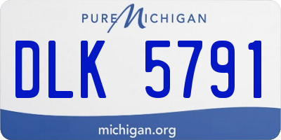 MI license plate DLK5791