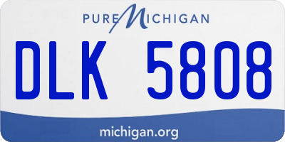 MI license plate DLK5808